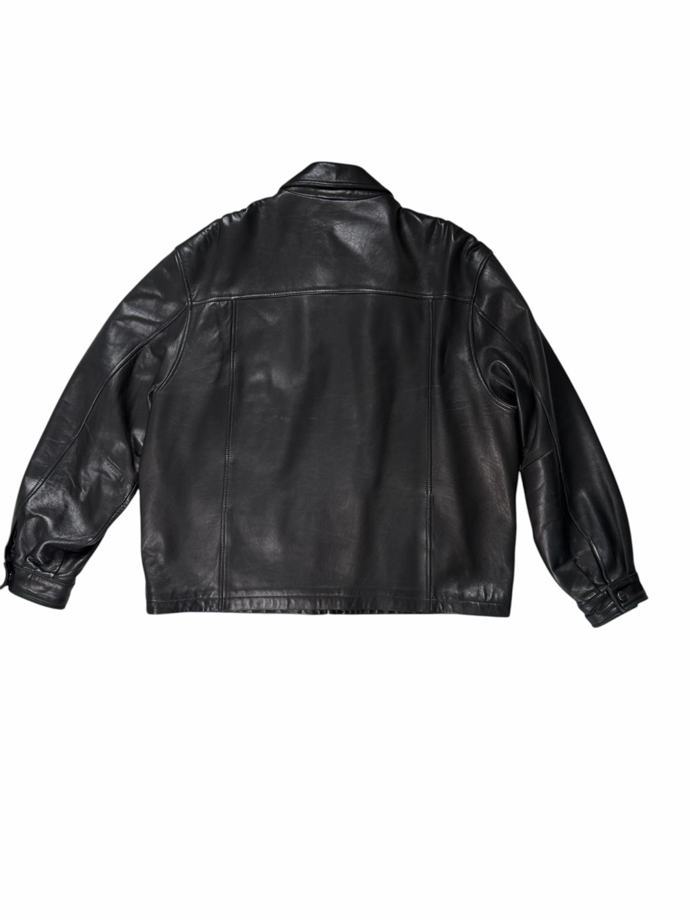 Murano XL Black Genuine Lambskin Leather Jacket 90s Y2K - Picture 4 of 14